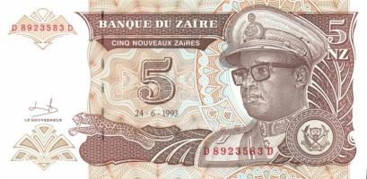 Zaire 8db klf modern bankjegy T:I
