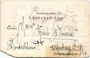 1900 Pozsony, Pressburg, Bratislava; Palugyay "Au-Café" / Palugyay Ligeti Kávéház / café. ...