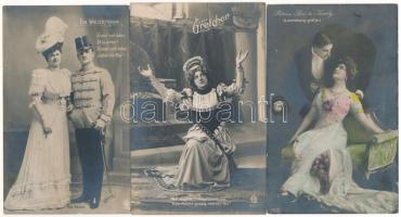 SZÍNÉSZEK, SZÍNÉSZNŐK - 19 db régi képeslap / ACTORS, ACTRESSES - 19 pre-1945 postcards