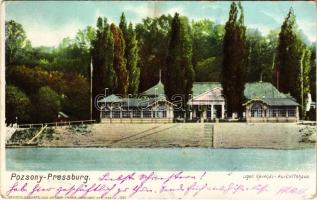 1903 Pozsony, Pressburg, Bratislava; Au-Caffehaus / Ligeti Kávéház / café. Heliocolorkarte von Ottmar Zieher (EK)