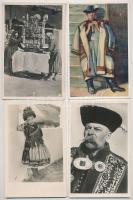17 db RÉGI használatlan magyar folklór képeslap / 17 pre-1945 unused Hungarian folklore postcards