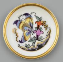 Rosenthal pillangómintás kis tálka. Kézzel festett, jelzett, minimális kopással, d: 5,5 cm