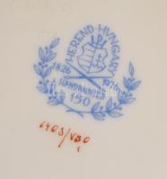 Herendi Viktória mintás porcelán virágtartó. Kézzel festett, jelzett, hibátlan. 12x12x13 cm