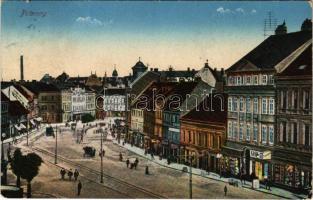 1916 Pozsony, Pressburg, Bratislava; látkép, üzletek / general view, shops (EK)