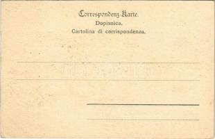 Abbazia, Opatija; Parkanlagen mit Dependancen, Bank und Wechsler Geschäft Block. Alfred Dietrich 167...