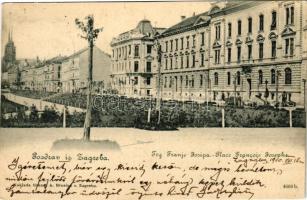 1900 Zagreb, Zágráb; Trg Franje Josipa / Ferenc József tér / square