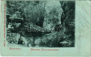 1899 (Vorläufer) Kovácspatak, Kovacov; Ámor-forrás. Esztergomi lapok nyomdája Hunnia könyvnyomda kiadása / spring source (EK)