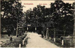 1912 Kovácspatak, Kovacov; park részlet. Opolczer Ferenc kiadása / park (EK)