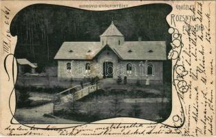 1903 Rozsnyó, Roznava; Hidegvíz-gyógyintézet, fürdő. Posner / spa, bath. Art Nouveau (EB)