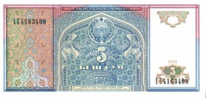 Üzbegisztán 8db klf modern bankjegy T:I