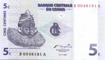 Kongó 8db klf modern bankjegy T:I