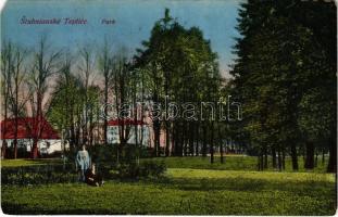1925 Stubnyafürdő, Túróchévíz, Stubnianske Teplice, Turcianske Teplice; park / park, spa (EM)