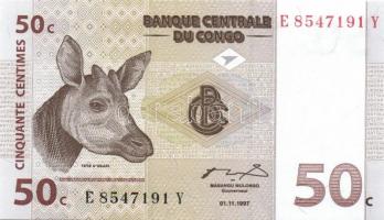 Kongó 8db klf modern bankjegy T:I
