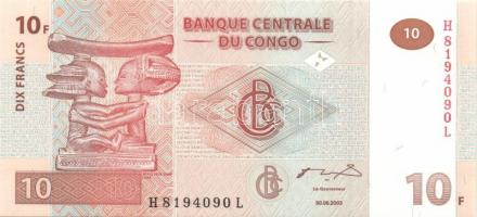 Kongó 8db klf modern bankjegy T:I