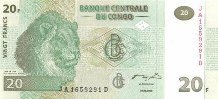 Kongó 8db klf modern bankjegy T:I