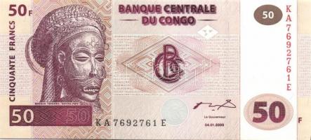 Kongó 8db klf modern bankjegy T:I