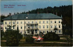 1928 Bártfa, Bártfafürdő, Bardejovské Kúpele, Bardiov, Bardejov; Hotel Slavia szálloda / hotel, spa