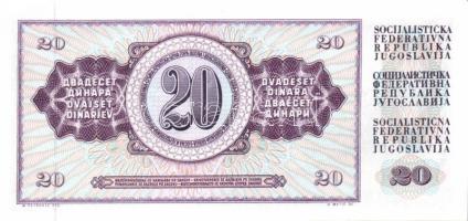 Jugoszlávia 18db klf modern bankjegy T:I