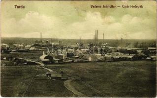 Torda, Turda; Gyári telepek. Harth & Sitzler Nr. 2 . 1927. / Vederea fabricilor / factory (ragasztónyom / gluemark)