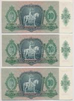 1936. 10P (3x) sorszámkövetők "*B 281 062088 - *B 281 062090" T:I,I- 
Adamo P9