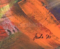 Nagy Imola (1976-): Manökenek. Akril, vászon, jelzett, hátoldalán autográf felirattal, 80x60 cm