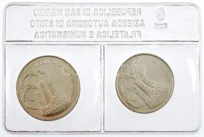 San Marino 1984. 500L Ag "XXIII. Nyári Olimpia" + 1000L Ag "XXIII. Nyári Olimpia"...