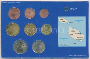 Málta 2008. 1c-2E (8xklf) forgalmi összeállítás T:1,1- Malta 2008. 1 Cent - 2 Euro (8xdiff) coin set C:UNC,AU