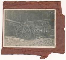 3 db RÉGI első világháborús katonai fotó: Pilsen-i csoportkép 1916-ból és tarackkal pózoló katonák /...