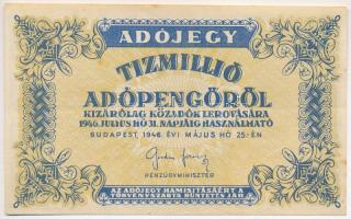1946. 10.000.000AP T:III szép papír Adamo P54