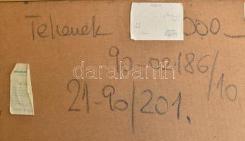 Gábri/Gábry Albert (1935-2004): Tehenek. Olaj, farost, jelezve balra lent, hátoldalán autográf felir...