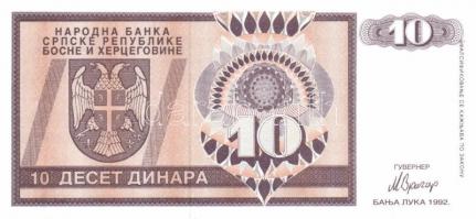 Boszniai Szerb Köztársaság 9db klf modern bankjegy T:I