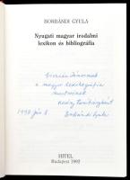 Borbándi Gyula: Nyugati magyar irodalmi lexikon és bibliográfia. Bp., 1992, Hitel. Kiadói egészvászo...