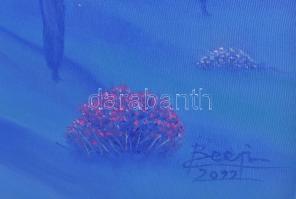 David Beeri (1951-): Jegenyék. Olaj, vászon. Jelezve jobbra lent, a hátoldalán autográf felirattal. ...