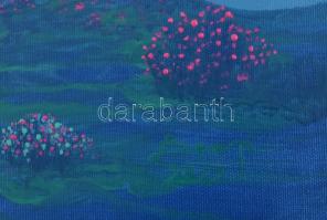 David Beeri (1951-): Jelzőtorony. Olaj, vászon. Jelezve jobbra lent, a hátoldalán autográf feliratta...