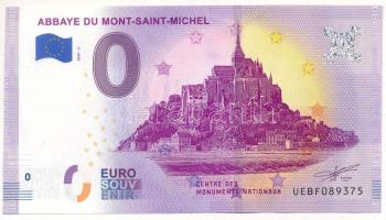 Franciaország 2020. 0E szuvenír bankjegy Mont-Saint-Michel Apátság T:I-  France 2020. 0 Euro souvenir banknote Abbaye du Mont-Saint-Michel C:AU