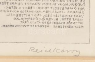 Reich Károly (1922-1988): A windsori víg nők . Rézkarc, papír, jelzett, próbanyomat, számozott (10/1...