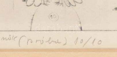 Reich Károly (1922-1988): A windsori víg nők . Rézkarc, papír, jelzett, próbanyomat, számozott (10/1...