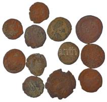 Római Birodalom 12db-os bronz érmetétel a III-IV. századból T:3,3-  Roman Empire 12pcs bronze coin lot from the 3rd-4th century C:F,G