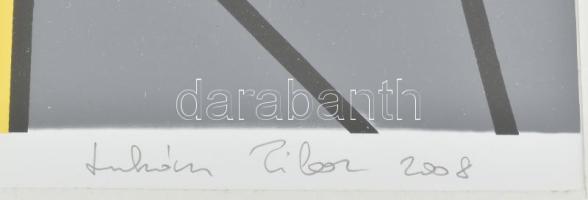 Lukács Tibor (1960-): Utolsó vacsora. Szitanyomat, papír, jelzett, számozott (25/50), üvegezett fake...