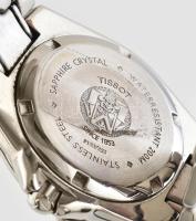 Tissot kvarc karóra, fém szíjjal, elemmel, működik, d: 33 mm