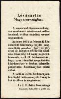 1854 Cs. k. III. Hadtest Parancsnokság által kiadott lóvásárlással kapcsolatos hirdetmény