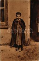 1916 Typy Rosji / Orosz zsidó fiú, Judaika / Typen aus Russland / Russian Jewish boy, Judaica + M. kir. 40. honvéd gyalogydandár parancsnokság