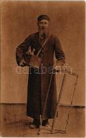 1916 Typy Rosji / Orosz zsidó férfi, Judaika / Typen aus Russland / Russian Jewish man, Judaica + M. kir. 40. honvéd gyalogydandár parancsnokság (EK)