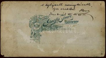 1909 Szoyer Ilonka színésznő dedikált keményhátú fotó 11x20 cm