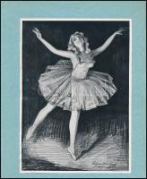 1941 Roszner Károly (1898-?): 3 db balerina nyomat. Ofszet, papír, jelzett a nyomaton. 22x16 cm