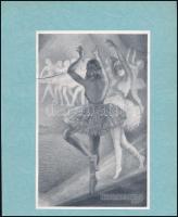 1941 Roszner Károly (1898-?): 3 db balerina nyomat. Ofszet, papír, jelzett a nyomaton. 22x16 cm