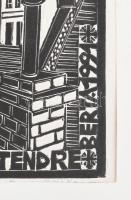 Berta Sándor (1929-): Szentendre. Dombornyomat, papír, jelzett (paszpartu által takarva), 20,5x30 cm