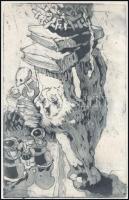 Konyári Éva (?-): Csendélet, 2002. Rézkarc, akvatinta, papír, jelzett, művészpéldány EA jelzéssel. 2...