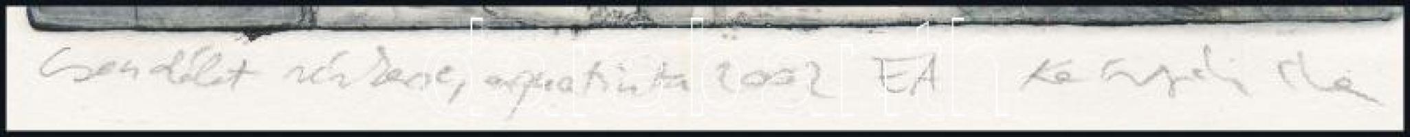 Konyári Éva (?-): Csendélet, 2002. Rézkarc, akvatinta, papír, jelzett, művészpéldány EA jelzéssel. 2...