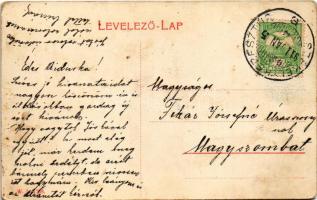 1911 Székelykeresztúr, Cristuru Secuiesc; Kossuth Lajos utca, Korona szálloda. W.L. 1768. / street v...